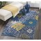 Homeroots 4 x 6 ft. Blue Tropical Flower Area Rug 385401 - alternate 3